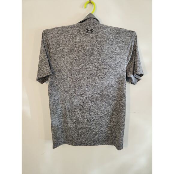 Under Armour Polo Shirt Mens Small Gray Short Sleeve Golf Athleisure Classic - Picture 3 of 10